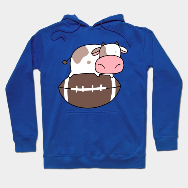 Tiny Cow and Football Hoodie by saradaboru